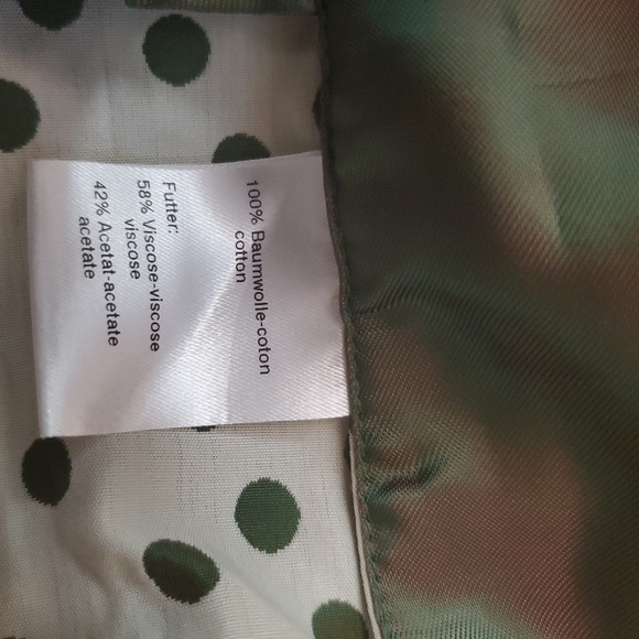 Akris Punto Green Polka Dot Cotton Snap Blazer Size US 10 - Picture 10 of 10